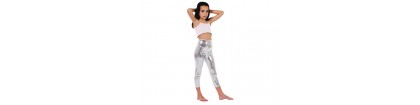 Collants paillette argent